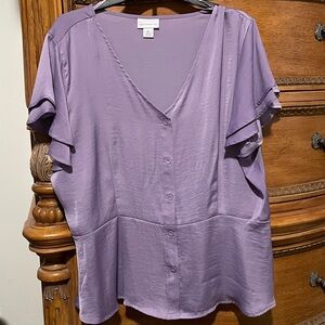 Liz Claiborne Light Purple Top